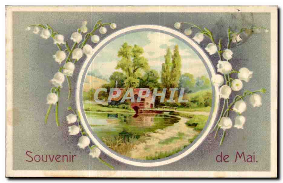 CPA Fantaisie Souvenir de Mai Muguet