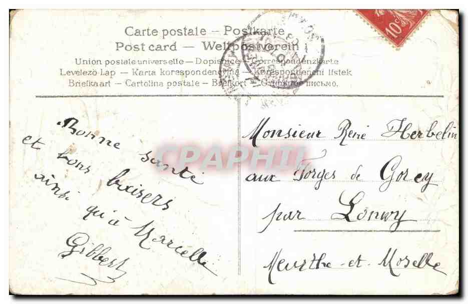 CPA Fantaisie Messages de bonheur — Rückseite