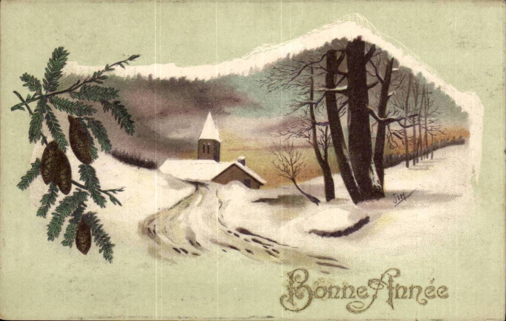 CPA Fantaisie Bonne annee 