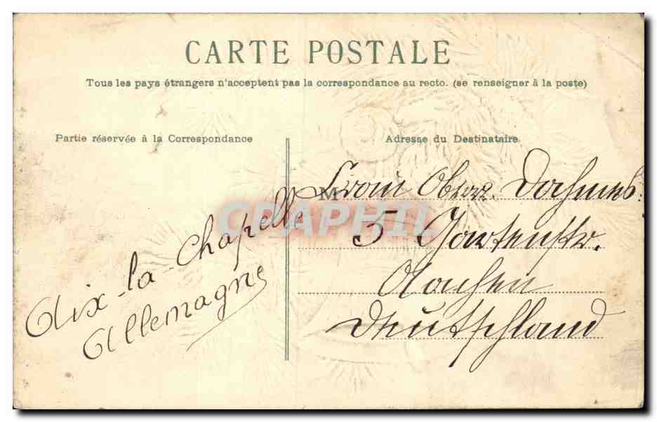 CPA Fantaisie Cloche  — Rückseite