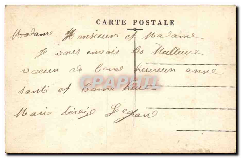 CPA Fantaisie Bonne annee — Verso