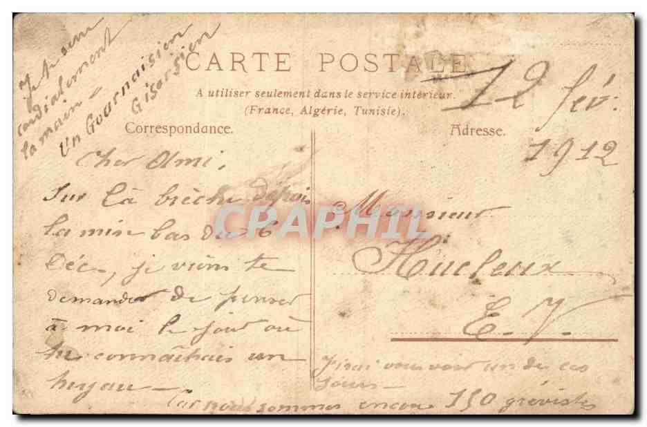 CPA Fantaisie Bateaux  — Rückseite