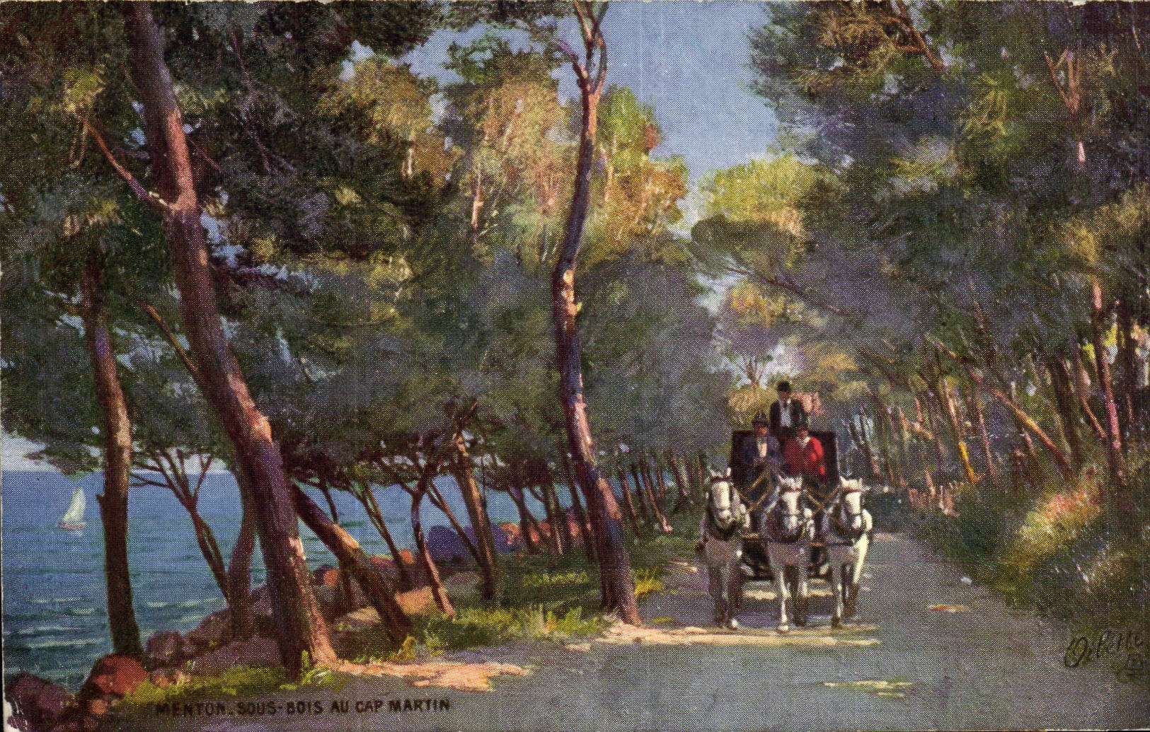 CPA Menton Sous bois au Cap Martin
