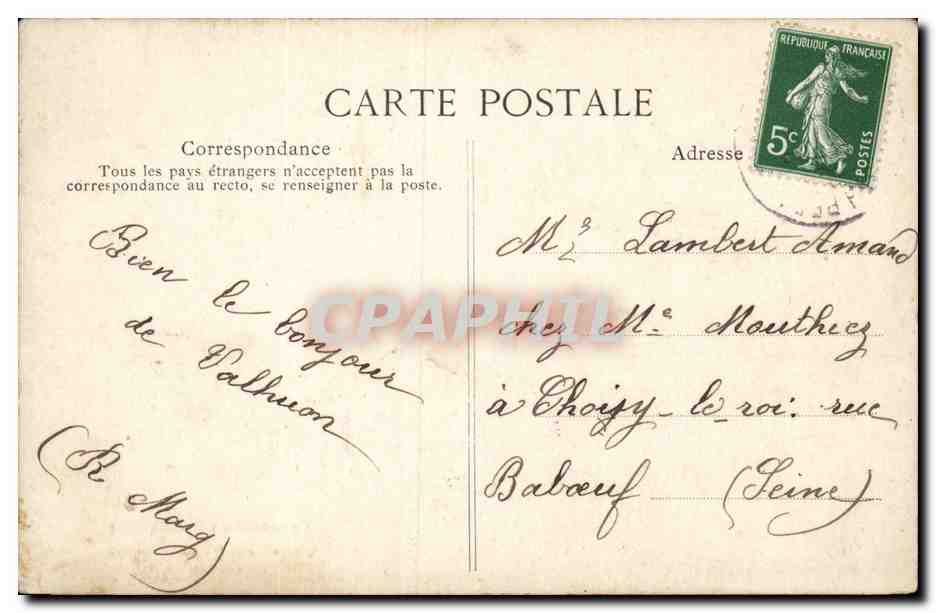 CPA Fantaisie Femme Folklore Costume — Verso