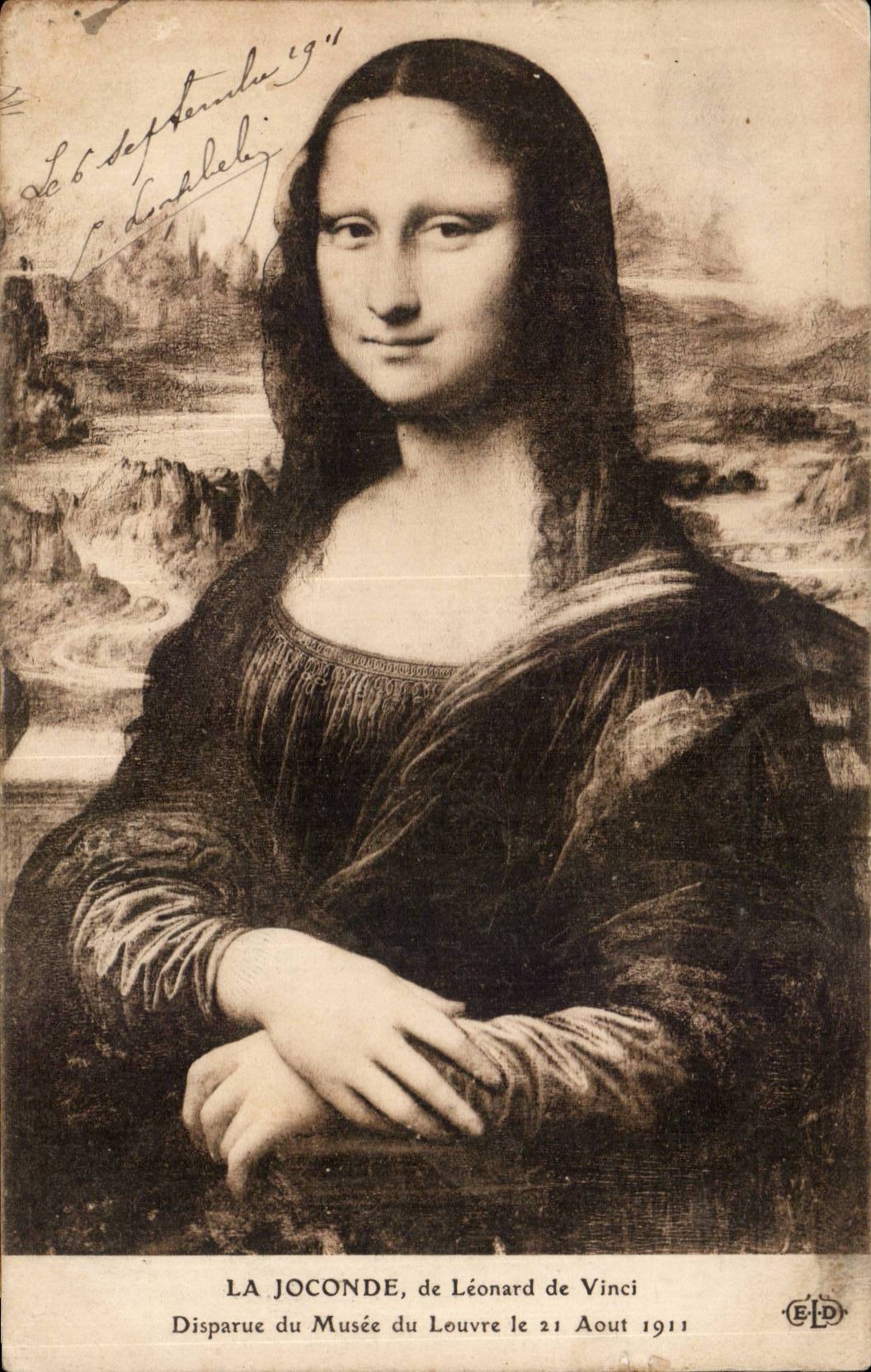 CPA La Joconde Leonard de Vinci 