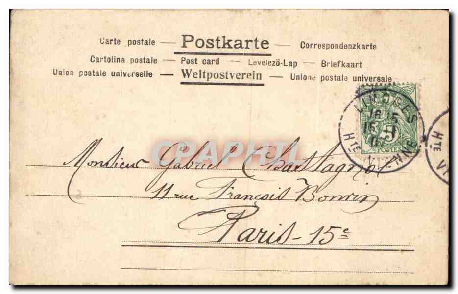 CPA Dors bien cherie Munier — Rückseite