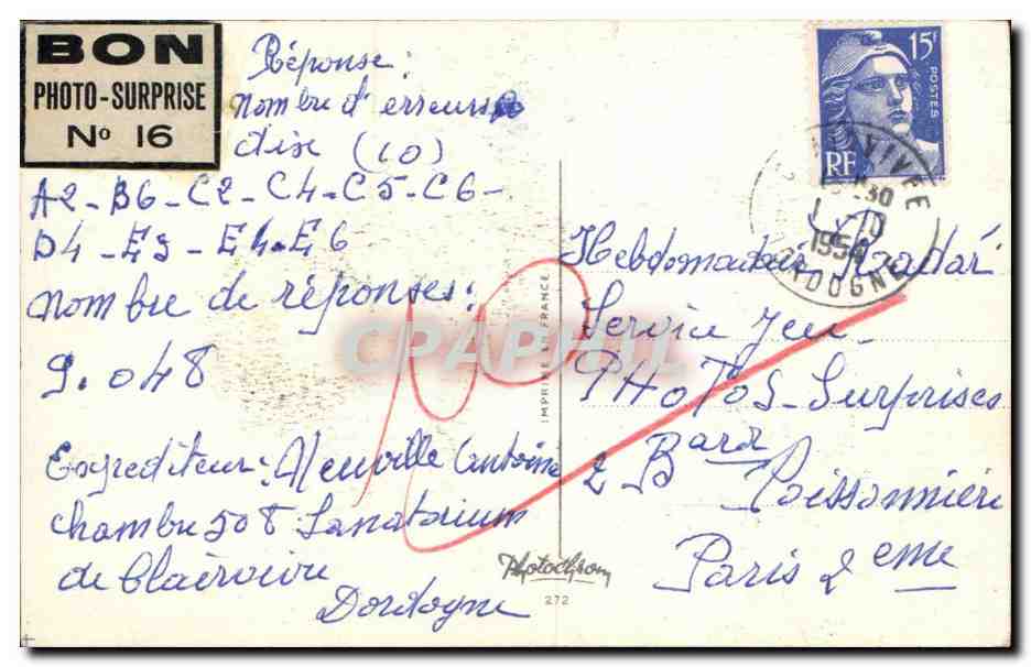 CPA Fantaisie Enfant — Rückseite