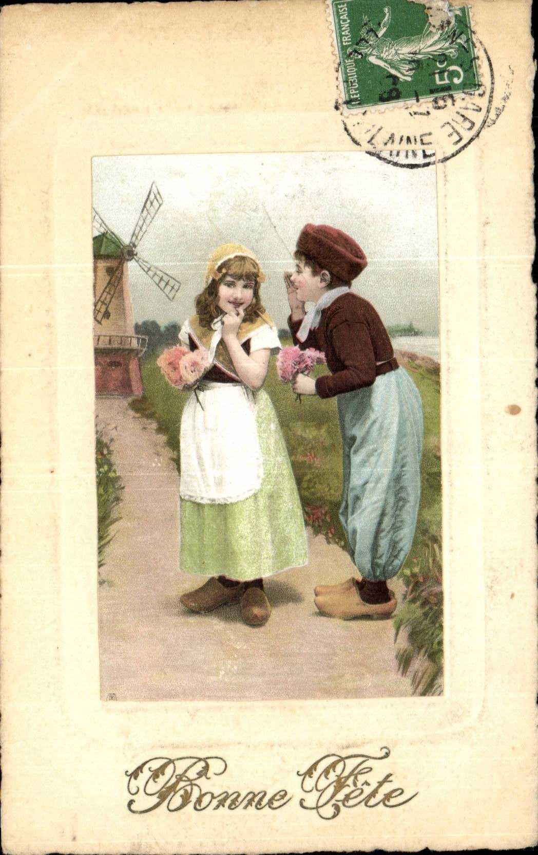 CPA Fantaisie Enfants Bonne fete
