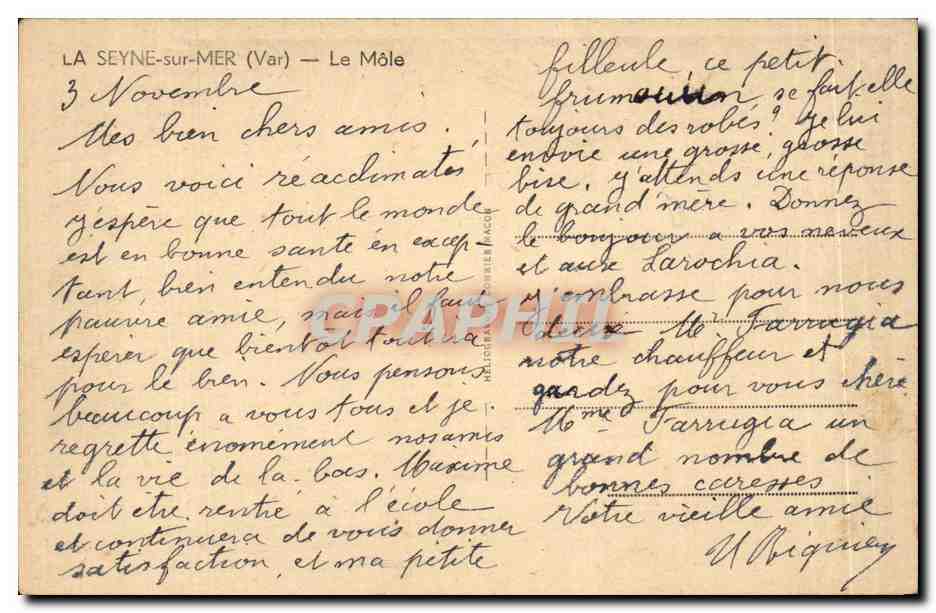 CPA La Seyne sue mer Le Mole — Rückseite