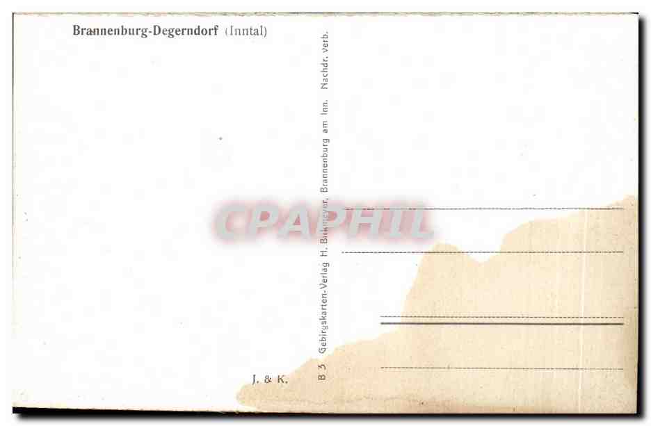 CPA Brannenburg mit Hochriss und Heuberg — Rückseite