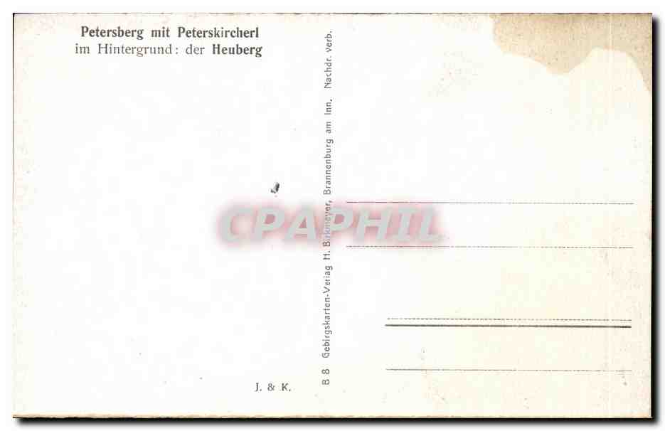 CPA Petersberg  — Rückseite