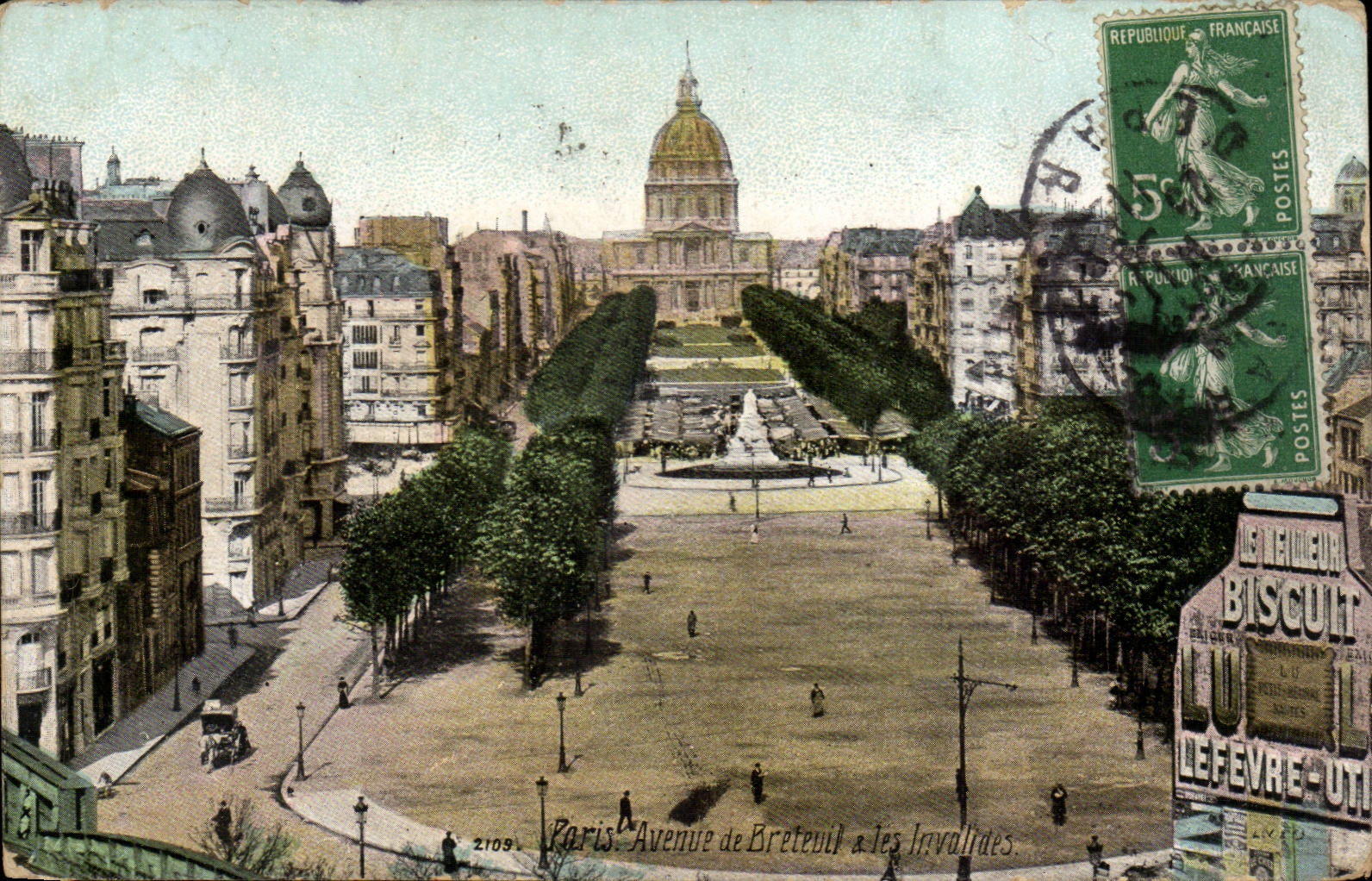 Paris CPA Avenue de Breteuil et les Invalides