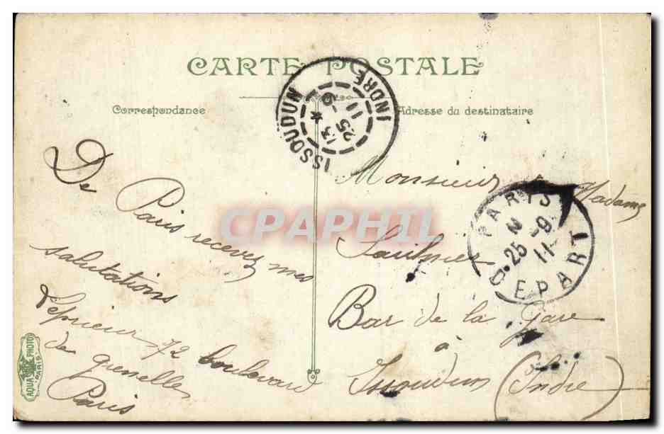 Paris CPA Avenue de Breteuil et les Invalides — Rückseite