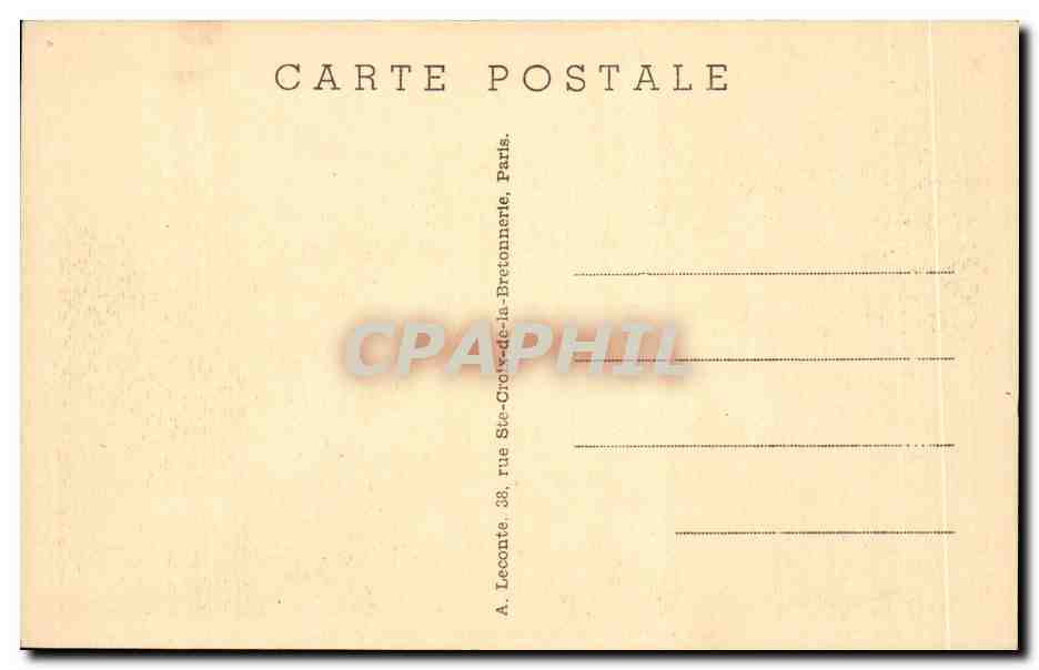Paris CPA Rue de Rivoli — Rückseite