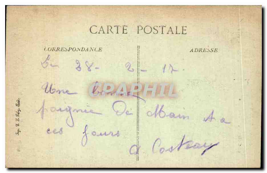 Paris CPA Place et colonne Vendome — Rückseite