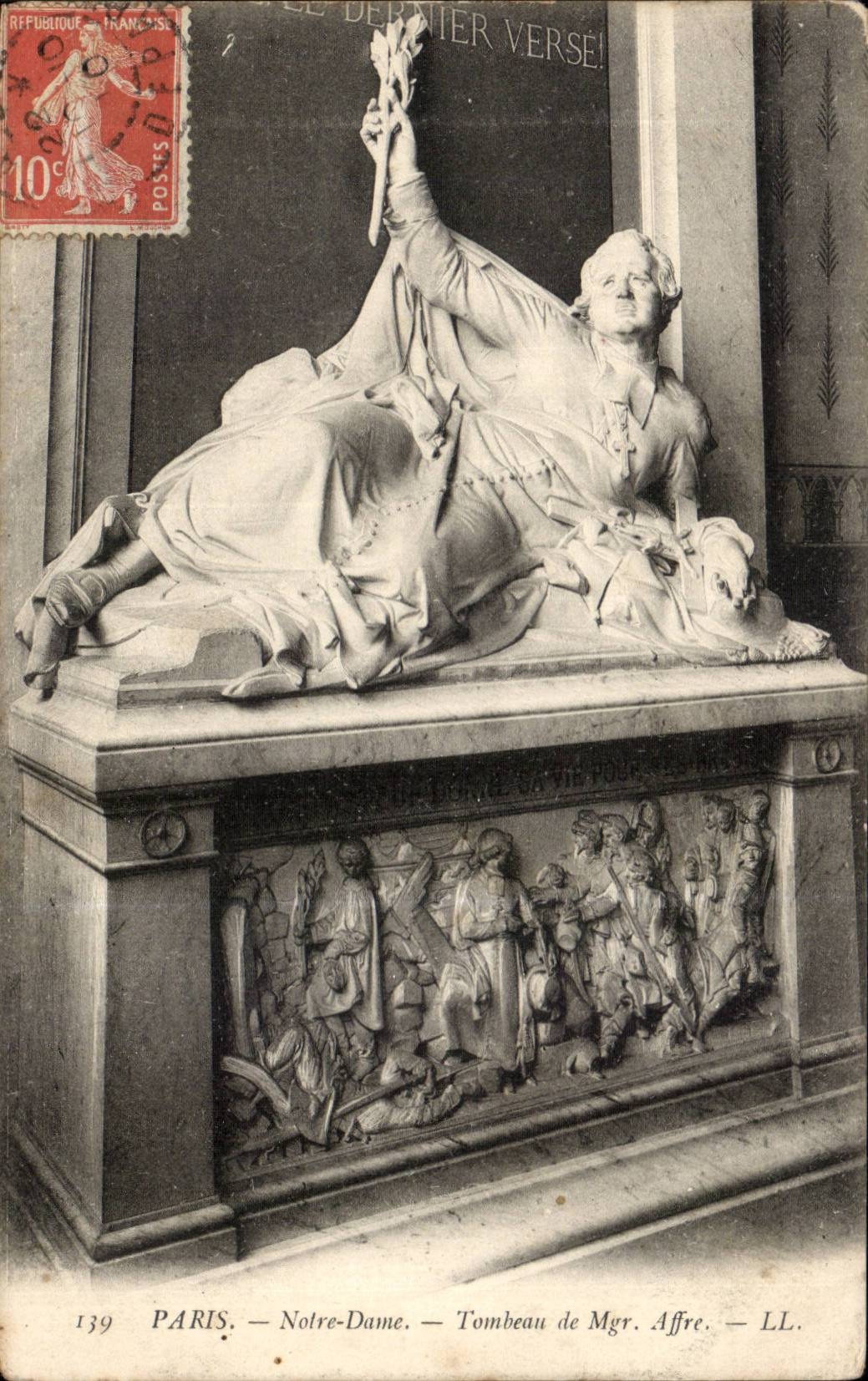 Paris CPA Notre Dame Tombeau de Mgr Affre