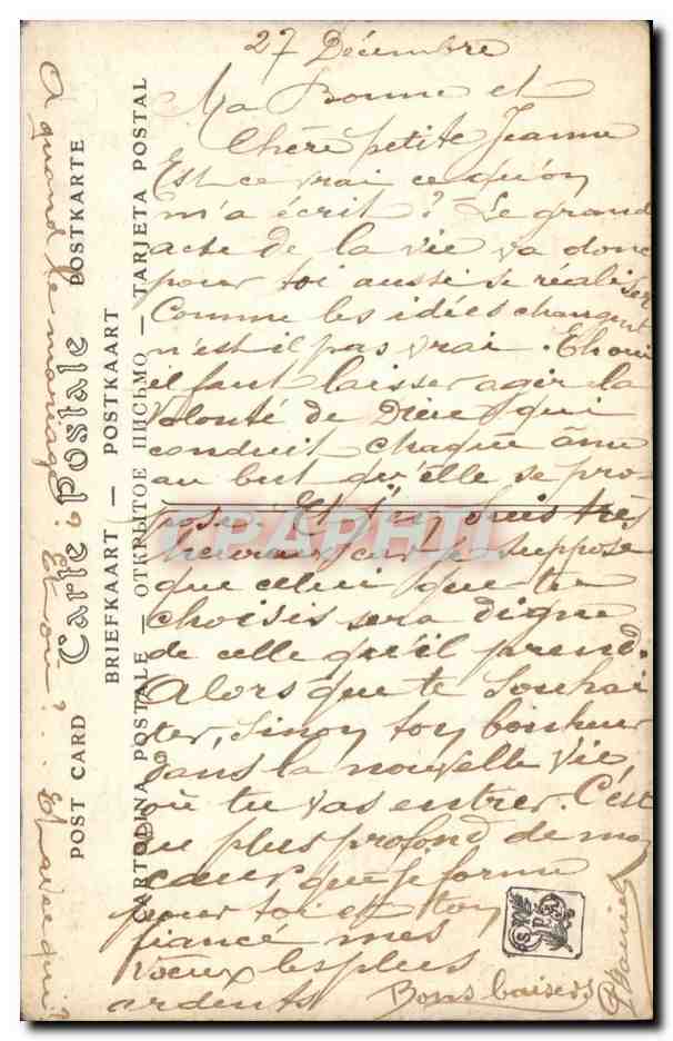 CPA Salon de 1913 Eugene Labitte Sur la lisiere — Verso
