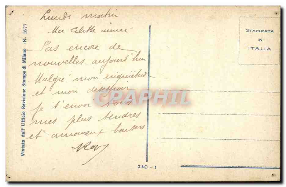 CPA Fantaisie Femme — Verso