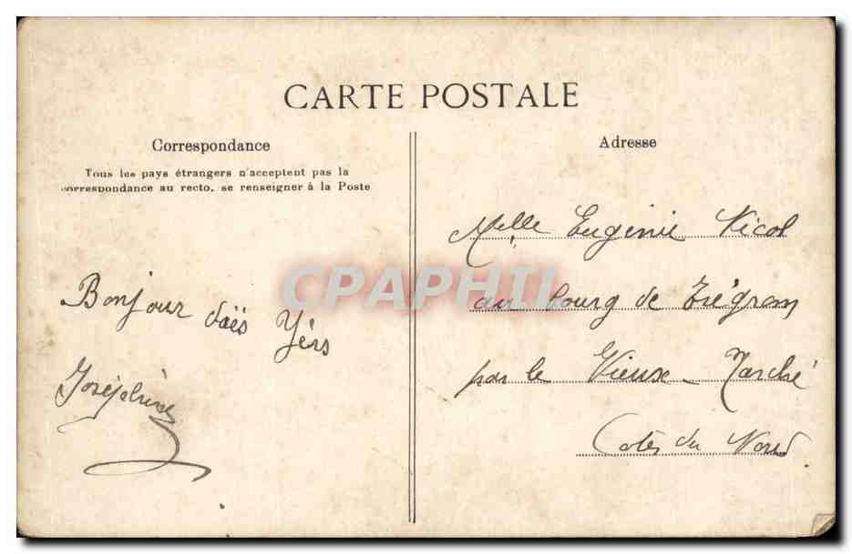 CPA Fantaisie Femme Folklore — Verso
