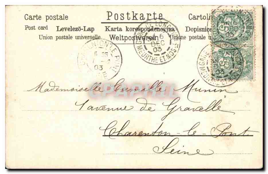 CPA Fantaisie Pere Noel Santa Claus Christmas — Rückseite