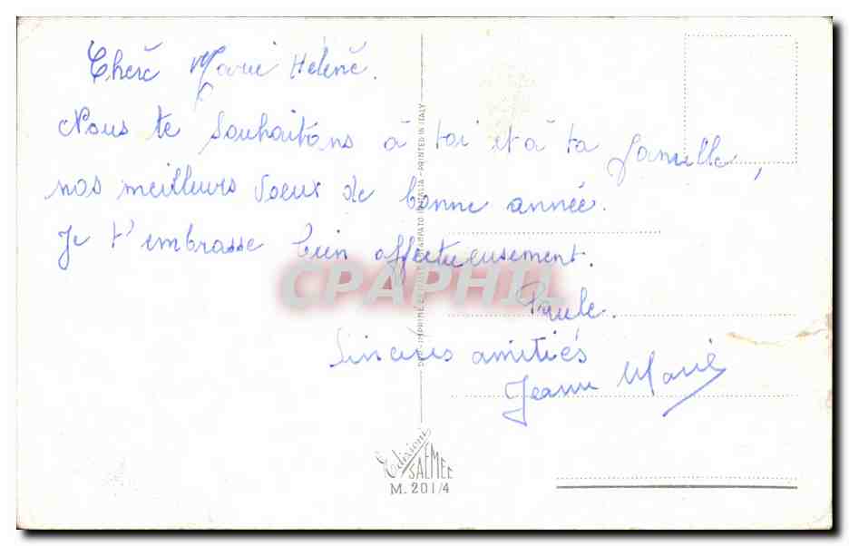 CPA Fantaisie Bonne annee Enfants — Rückseite