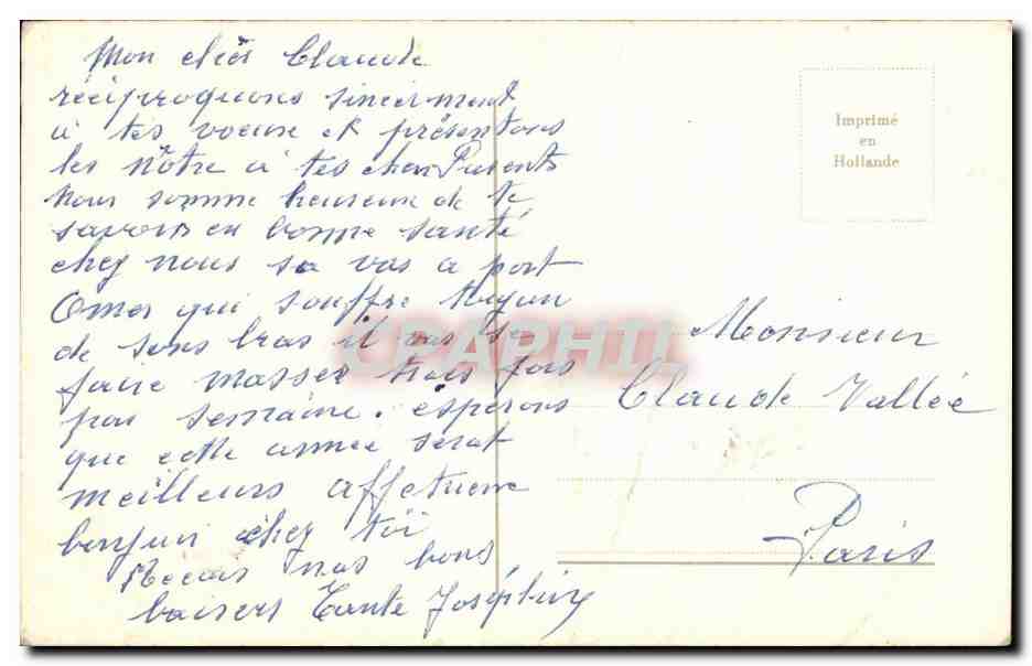 CPA Fantaisie Bonne annee  — Verso