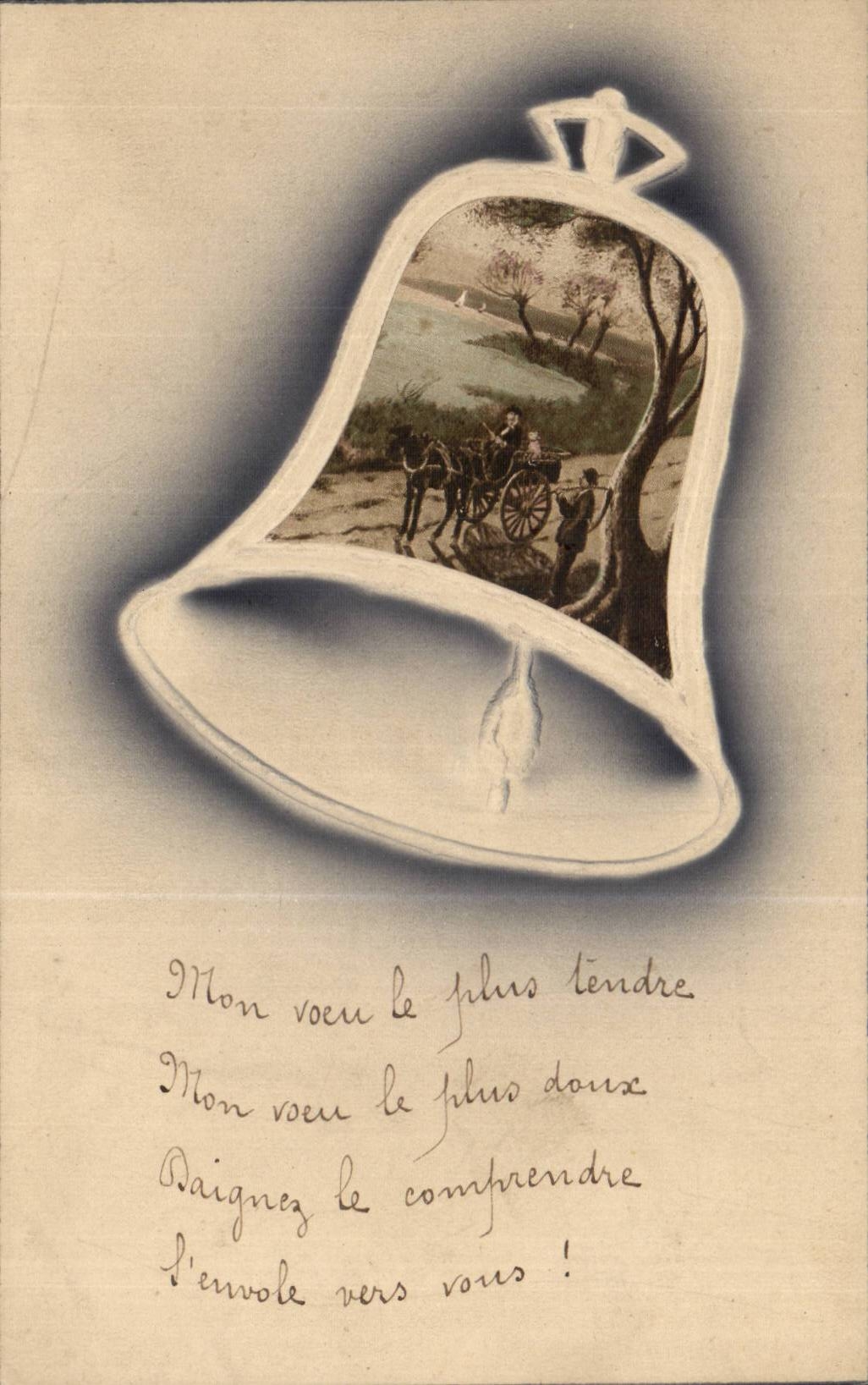CPA Fantaisie Cloche 