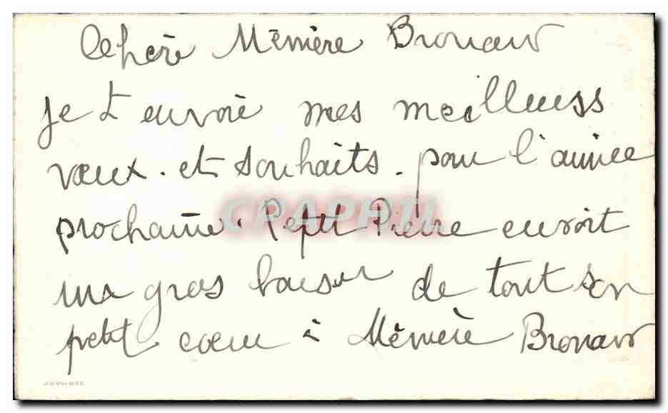 CPA Fantaisie Bonne et heureuse annee Windmill Moulin — Rückseite