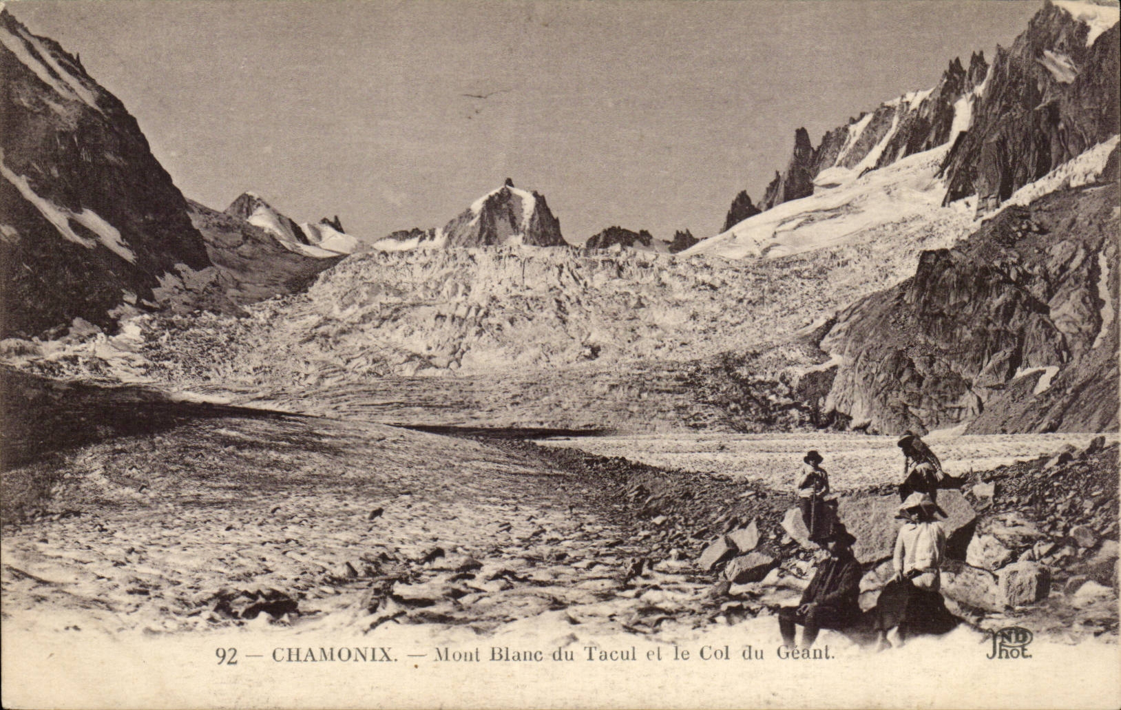 CPA Chamonix Mont Blanc du Tacul et le col du geant