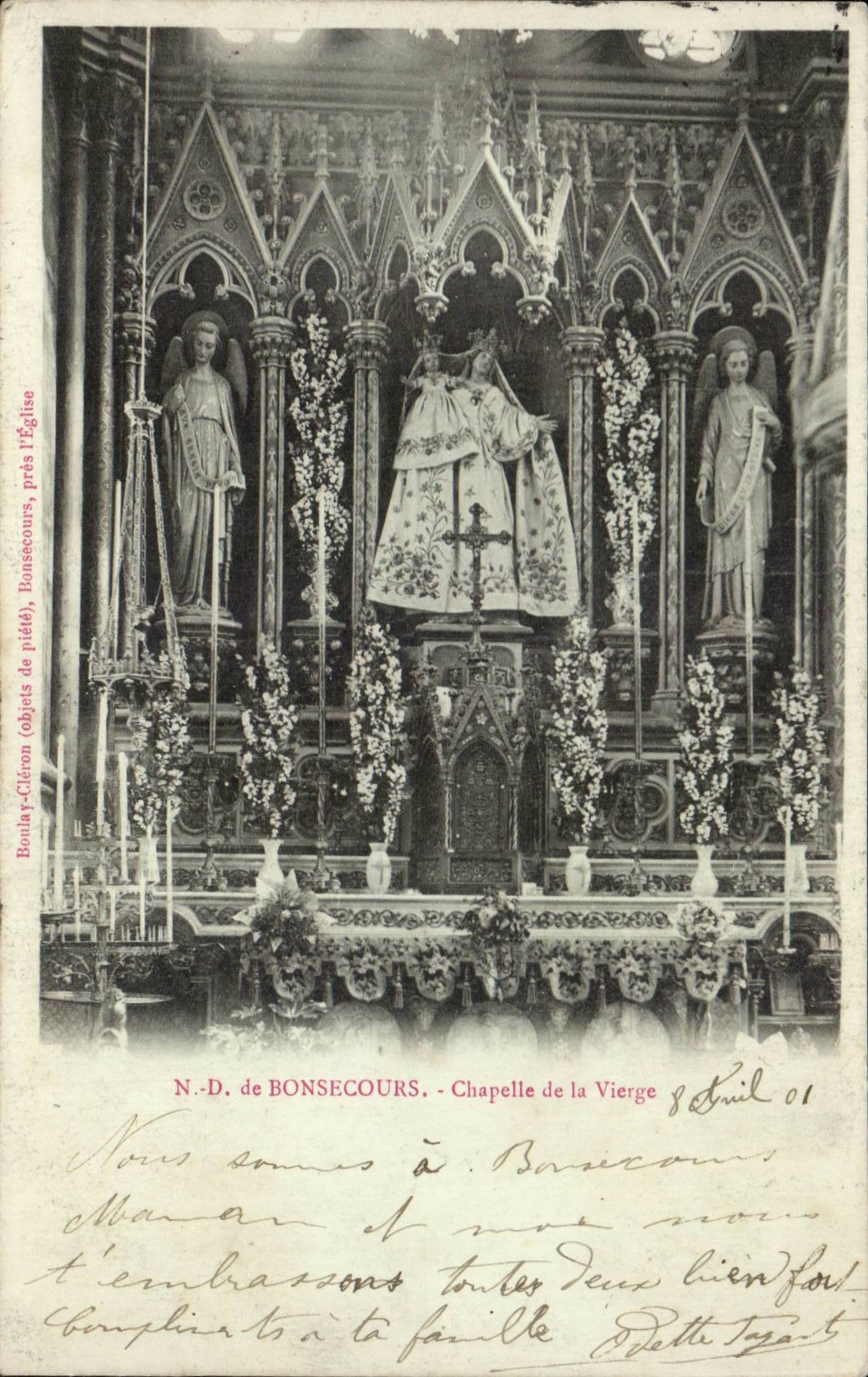 CPA ND de Bonsecours Chapelle de la vierge