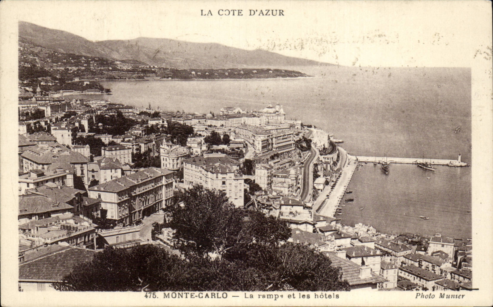 CPA Monte Carlo La rampe et les hotels