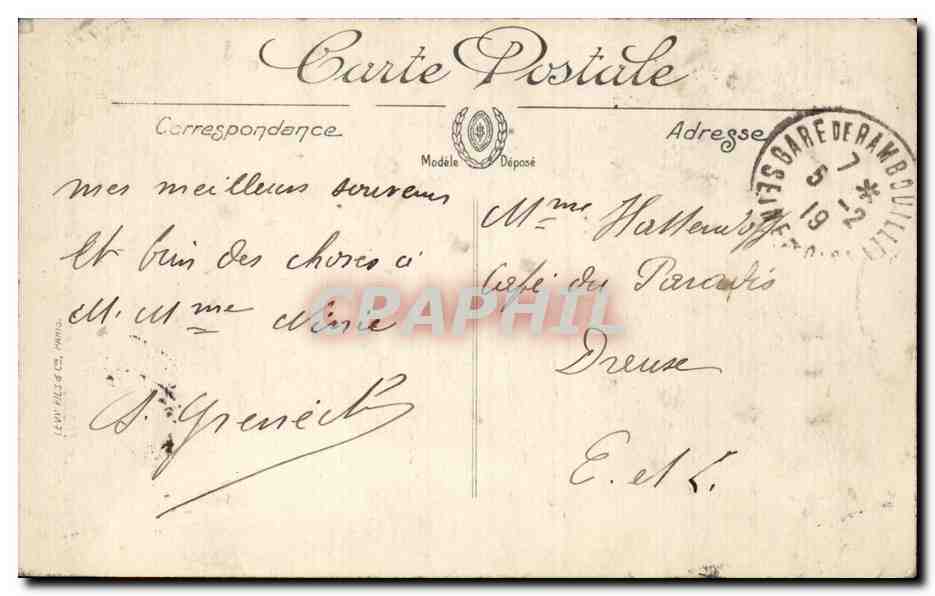 Rambouillet — Le Château vu de l'Île des Roches — LL — Reverso