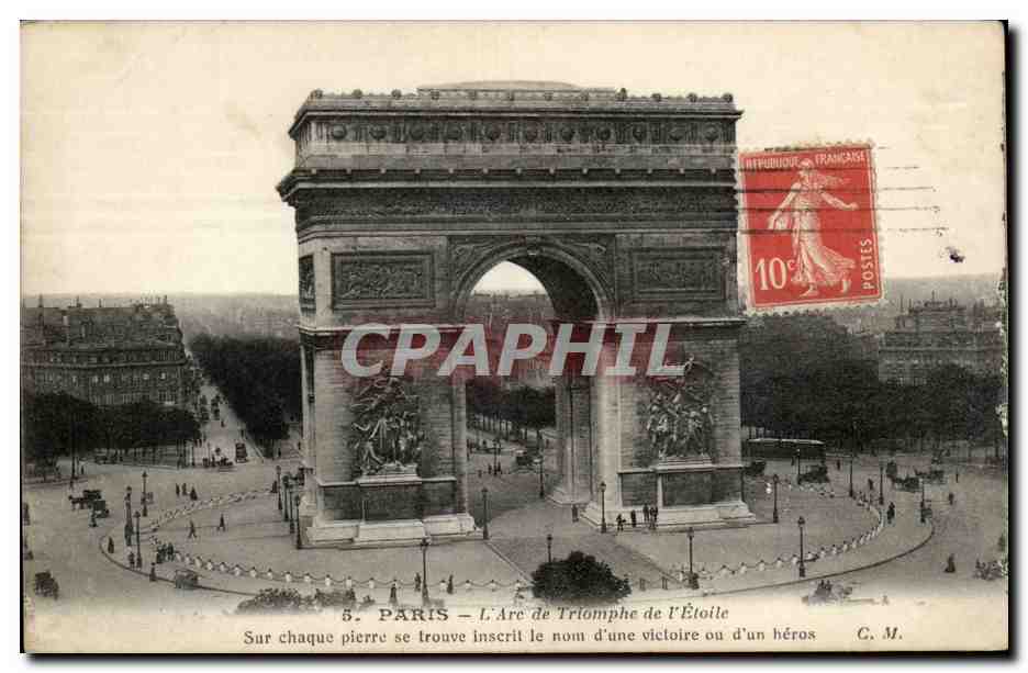 Paris - 8 - L'Arc de Triomphe CPA 