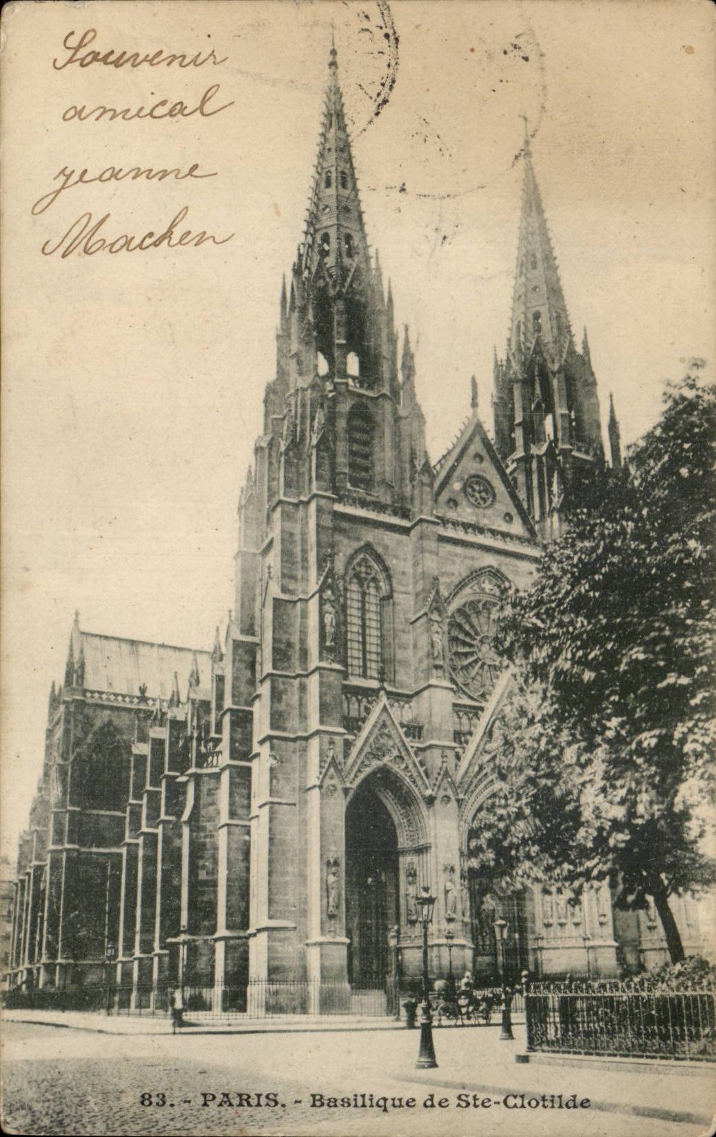Paris - 7 - Basilique de Ste Clotilde CPA 