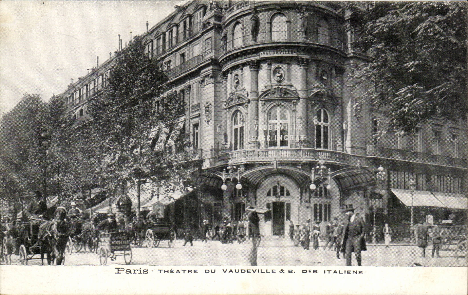 Paris - 2 - Boulevard des Italiens - Theatre du Vaudeville - CPA 