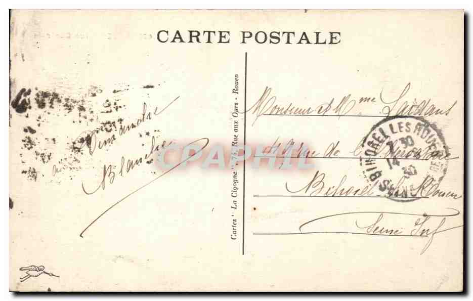 Rouen - Vue Generale - CPA  — Rückseite