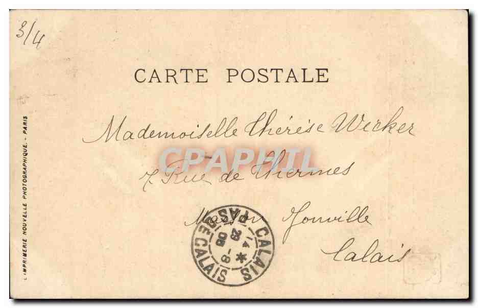 Fantaisie - Femme - Arts - Piano - Klavier - instrument - CPA  — Rückseite