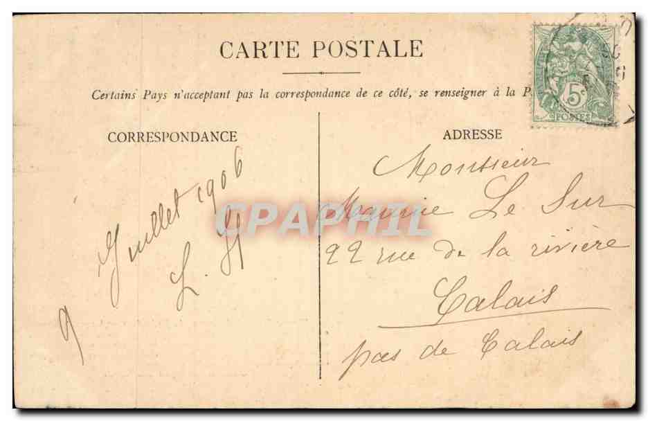 Rouen - Tour Saint Laurent - COA  — Verso
