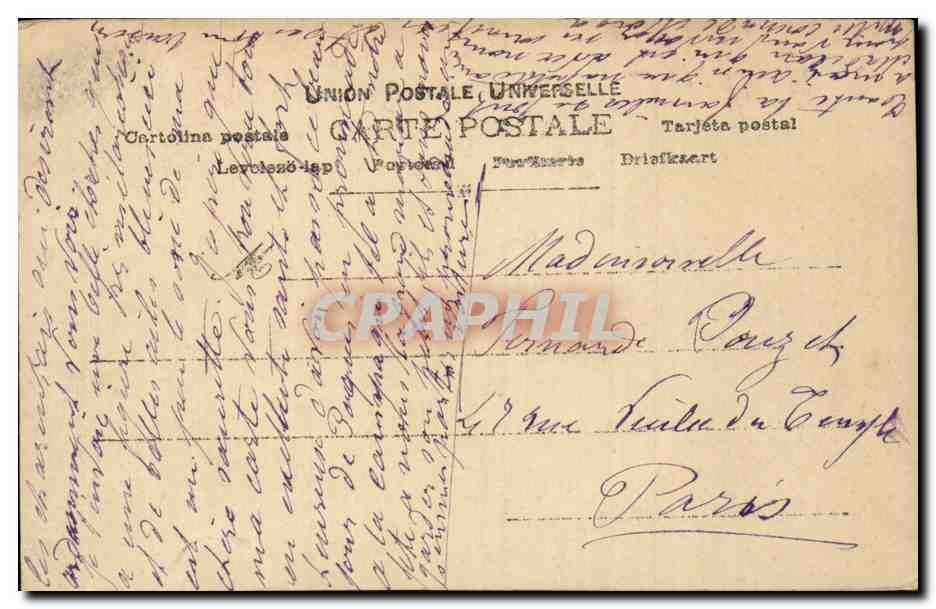 Fantaisie - Femme - Voyage du Clocher - ange - The bell's voyage - angel - engel - CPA  — Rückseite