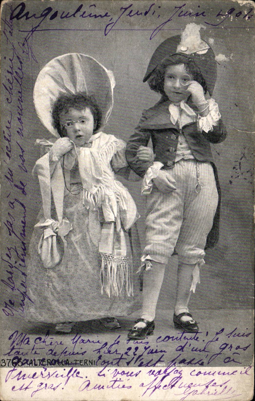 Fantaisie - Enfants - Children in elegant clothing - CPA 