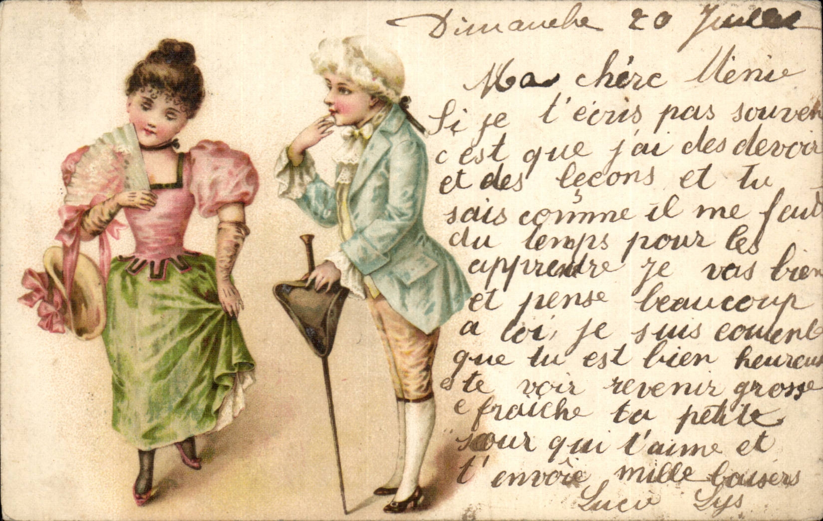 Fantaisie - Enfants - children in elegant clothing - CPA 