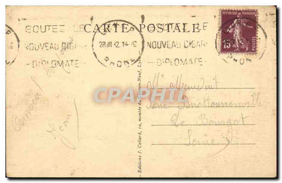 Lyon - Le Pont de Pierre - CPA  — Verso