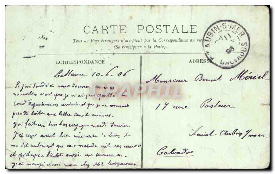 Le Havre - Eglise de Sainte Adresse - CPA  — Rückseite