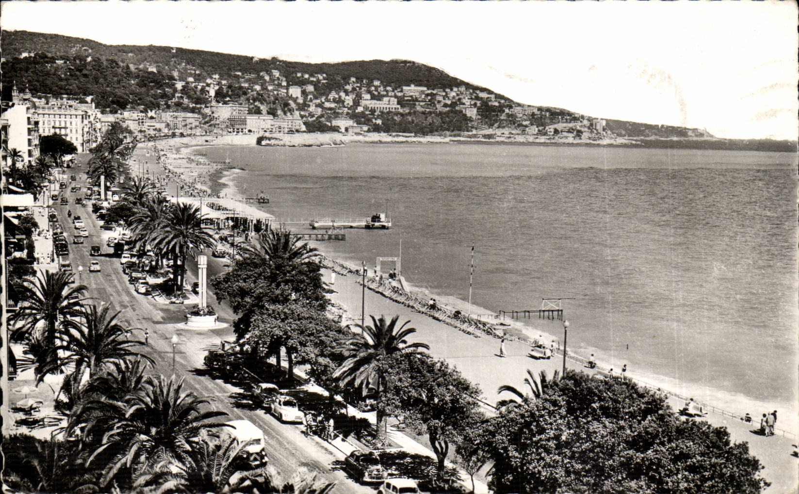 Nice - La Promenade des Anglais et le Mont Boron - CPA 