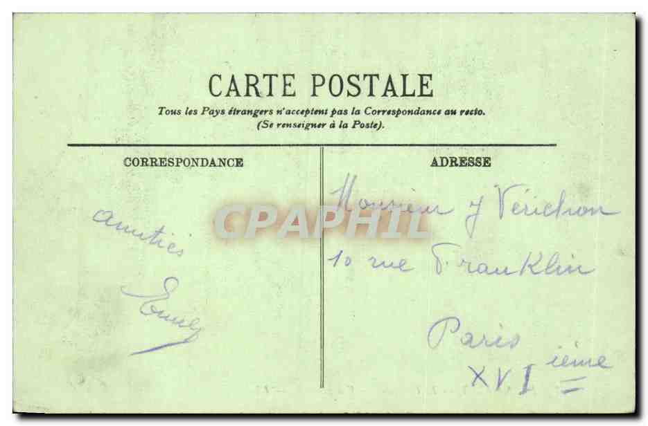 Versailles - Vue Generale Le chateau - CPA  — Rückseite