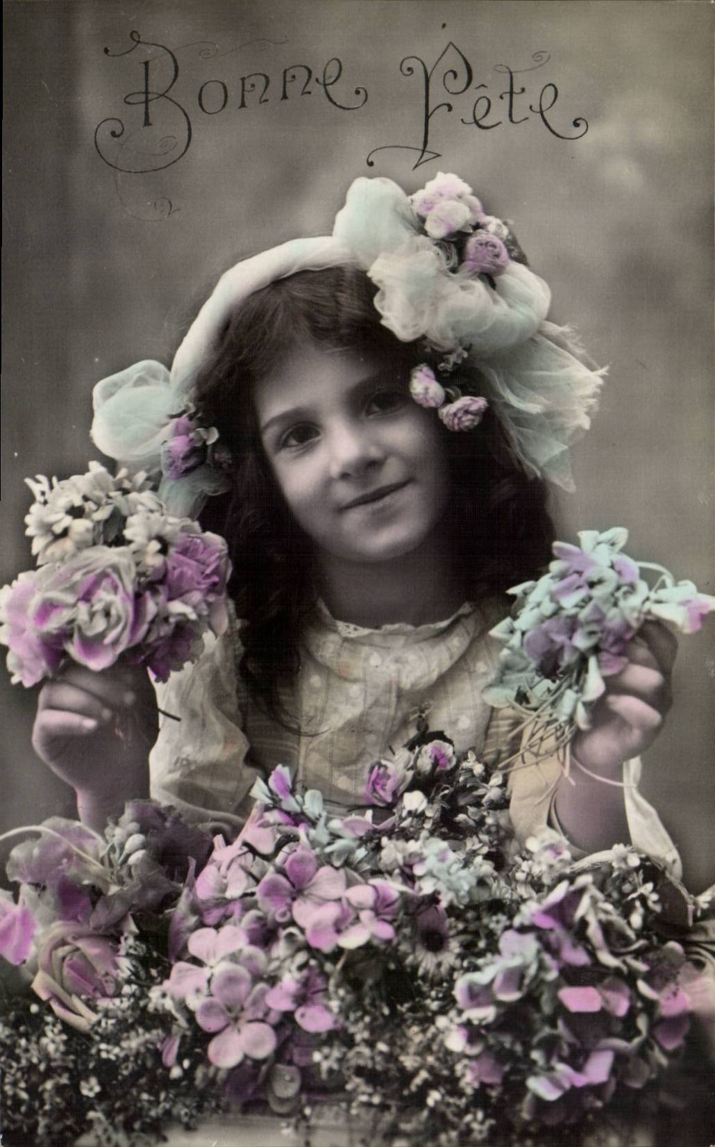 Fantaisie - Enfants - Beautiful Child - Bonne Fete - CPA 