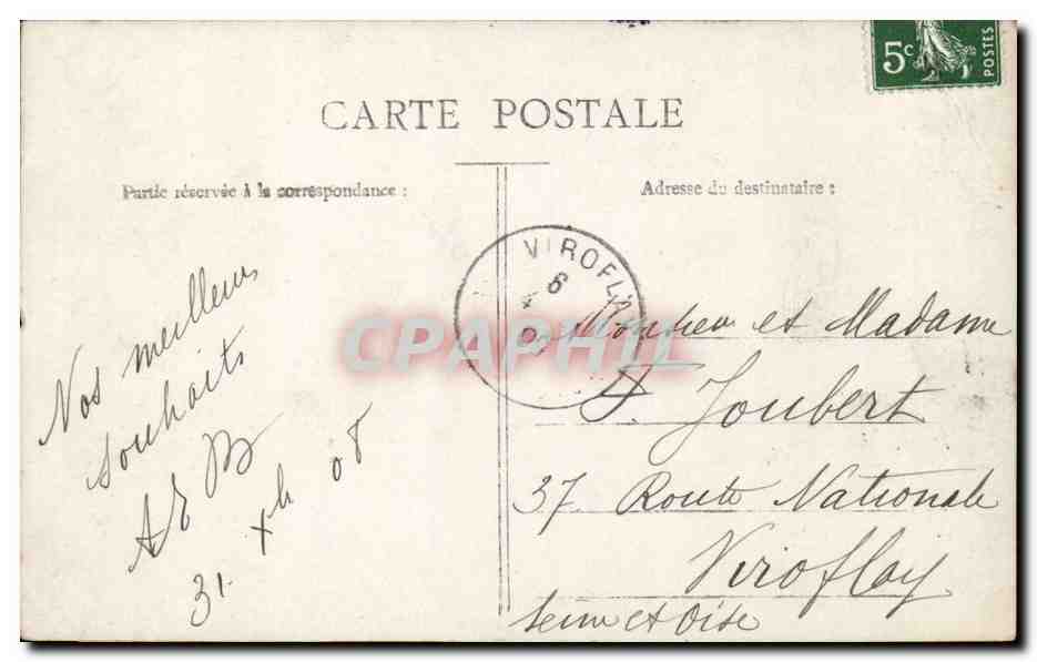 Fantaisie - Enfant - Bonne et Heureuse Annee - CPA  — Verso