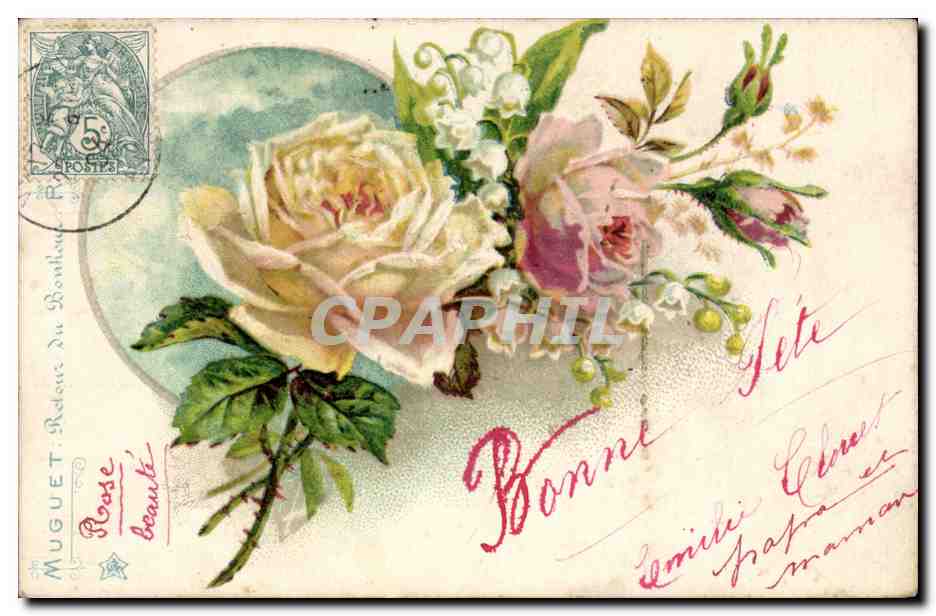 Fleurs - Sweet Rpses - Bonne Fete - CPA 