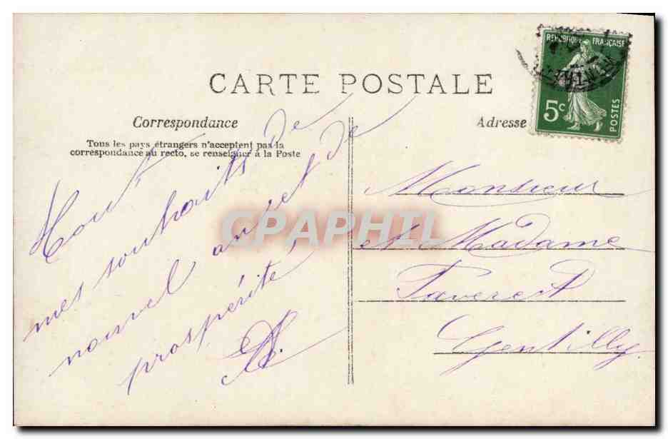 Féerie printanière — mujer en carreta tirada por palomas, rodeada de niñas y putti — editor no visible — Reverso
