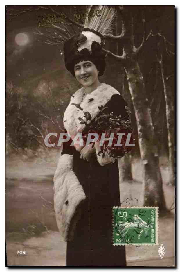 Femme en fourrure — Bois de Bouc — éditeur anonyme, n° 706